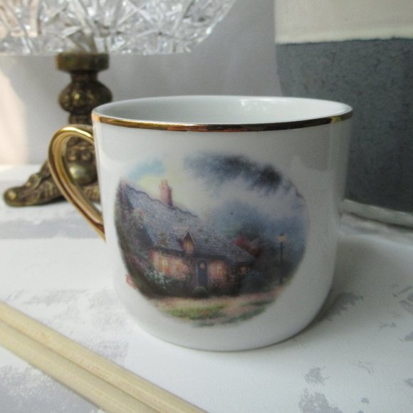 Porcelain Mug Moonlight Cottage by Thomas Kinkade for Teleflora Gift - Picture 2 of 11